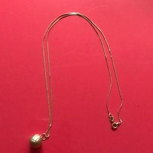 Gold 20 in volleyball necklace